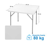 Mesa Portátil Cuadrada 87 cm