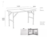 Mesa Portátil Plegable 1.22m Altura Ajustable Portafolio