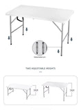 Mesa Portátil Plegable 1.22m Altura Ajustable Portafolio